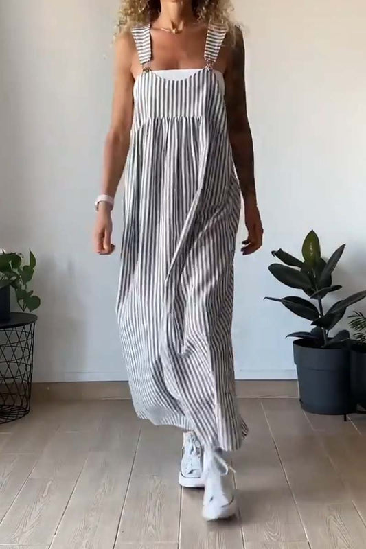 Lydia™ - Vestido casual de rayas con tirantes