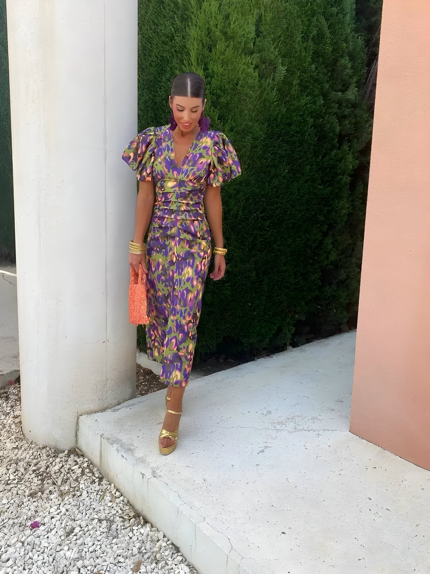 Tora™ - Vestido con mangas plisadas