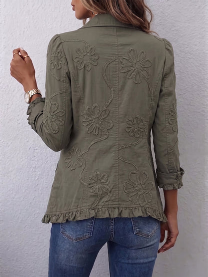 Ascen | Chaqueta Bordada con Volantes para Mujer