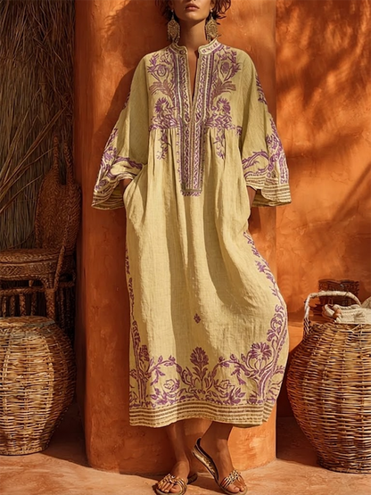 Celestina | Vestido boho bordado con encanto mediterráneo para Mujer