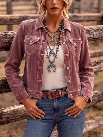 Raffaella | Chaqueta de Terciopelo Vintage Bohemio para Mujer