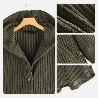 Dana™ | Abrigo con capucha de canalé