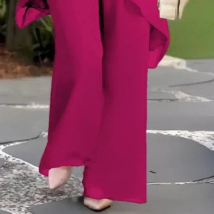 Herlene™ | Conjunto de Mujer Chic Asimétrico de Top y Pantalones