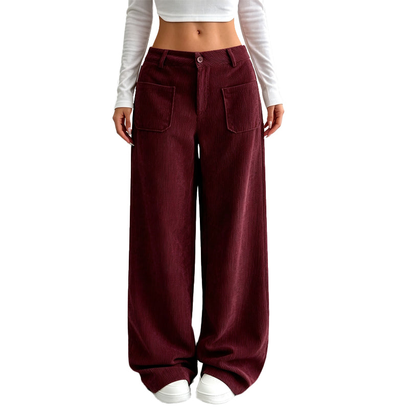 Sofía - Pantalones de pierna ancha para mujer, de corte cómodo y holgado