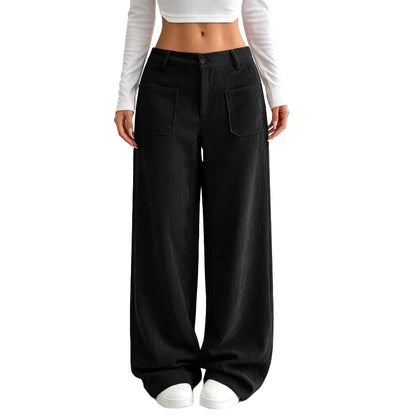 Sofía - Pantalones de pierna ancha para mujer, de corte cómodo y holgado