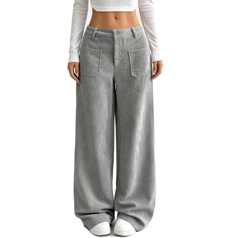 Sofía - Pantalones de pierna ancha para mujer, de corte cómodo y holgado