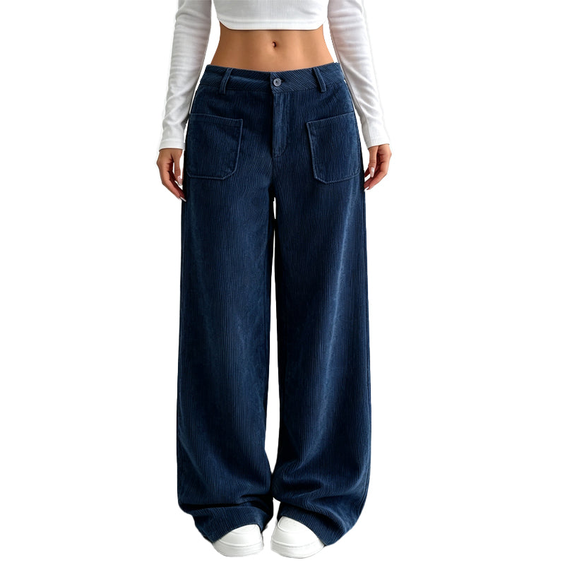 Sofía - Pantalones de pierna ancha para mujer, de corte cómodo y holgado