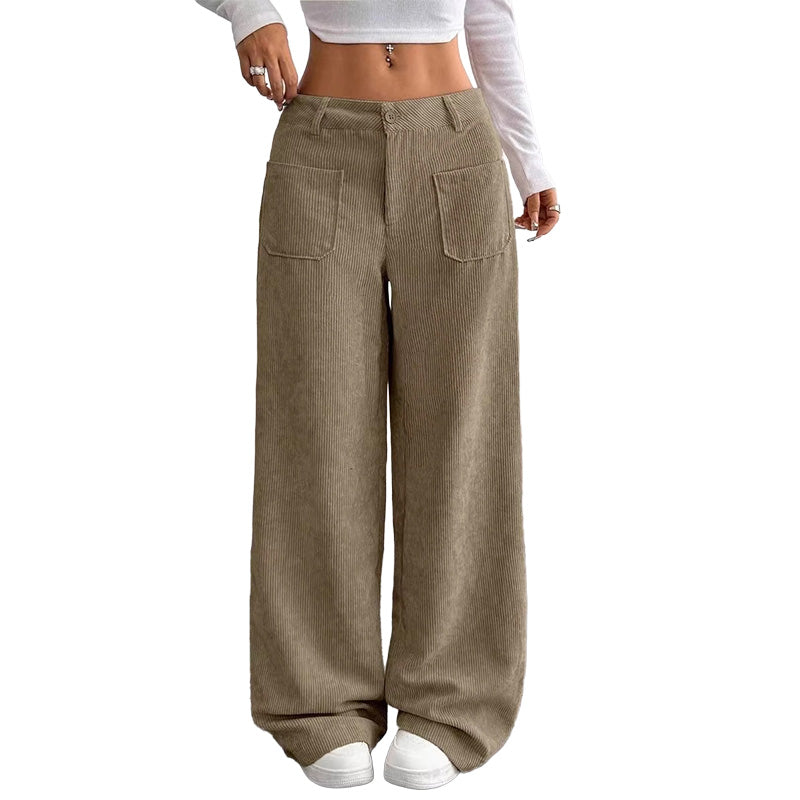 Sofía - Pantalones de pierna ancha para mujer, de corte cómodo y holgado
