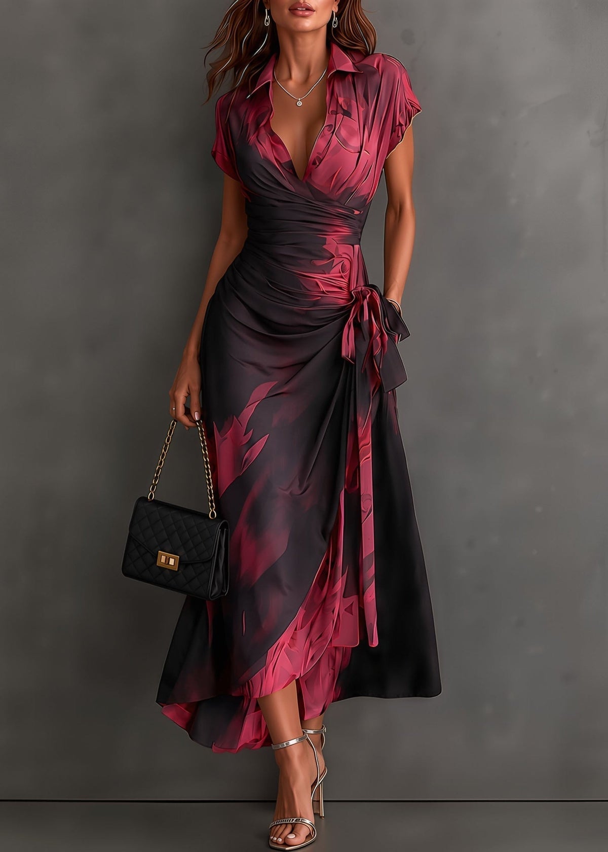 Andréa – Vestido Largo Cruzado para Mujer