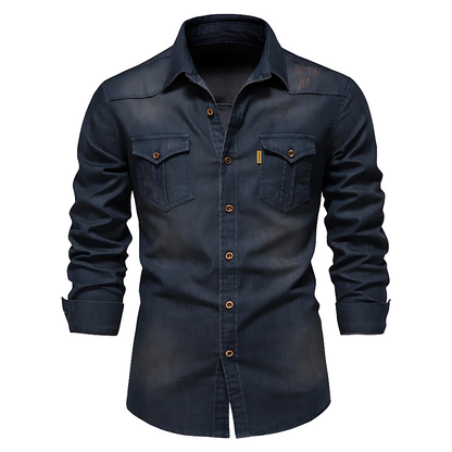 JIM - CAMISA DE ALGODÓN VAQUERO