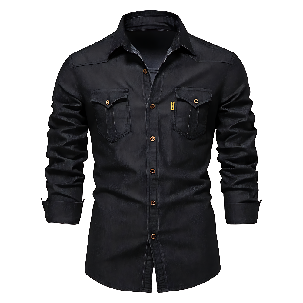 JIM - CAMISA DE ALGODÓN VAQUERO
