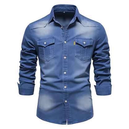 JIM - CAMISA DE ALGODÓN VAQUERO