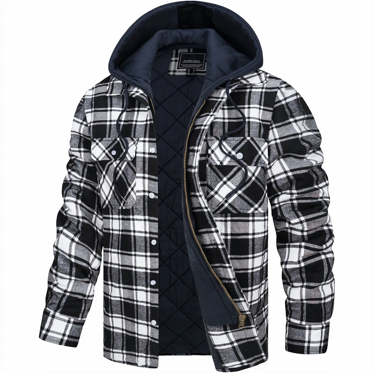 Karl | Chaqueta de cuadros con cremallera para Hombre