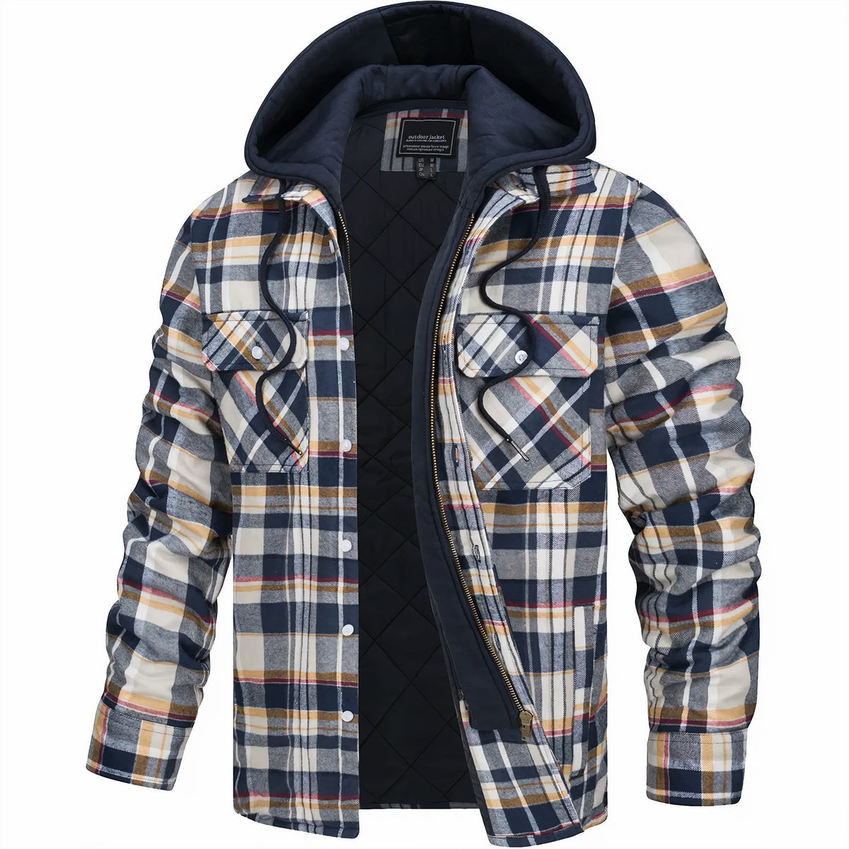 Karl | Chaqueta de cuadros con cremallera para Hombre