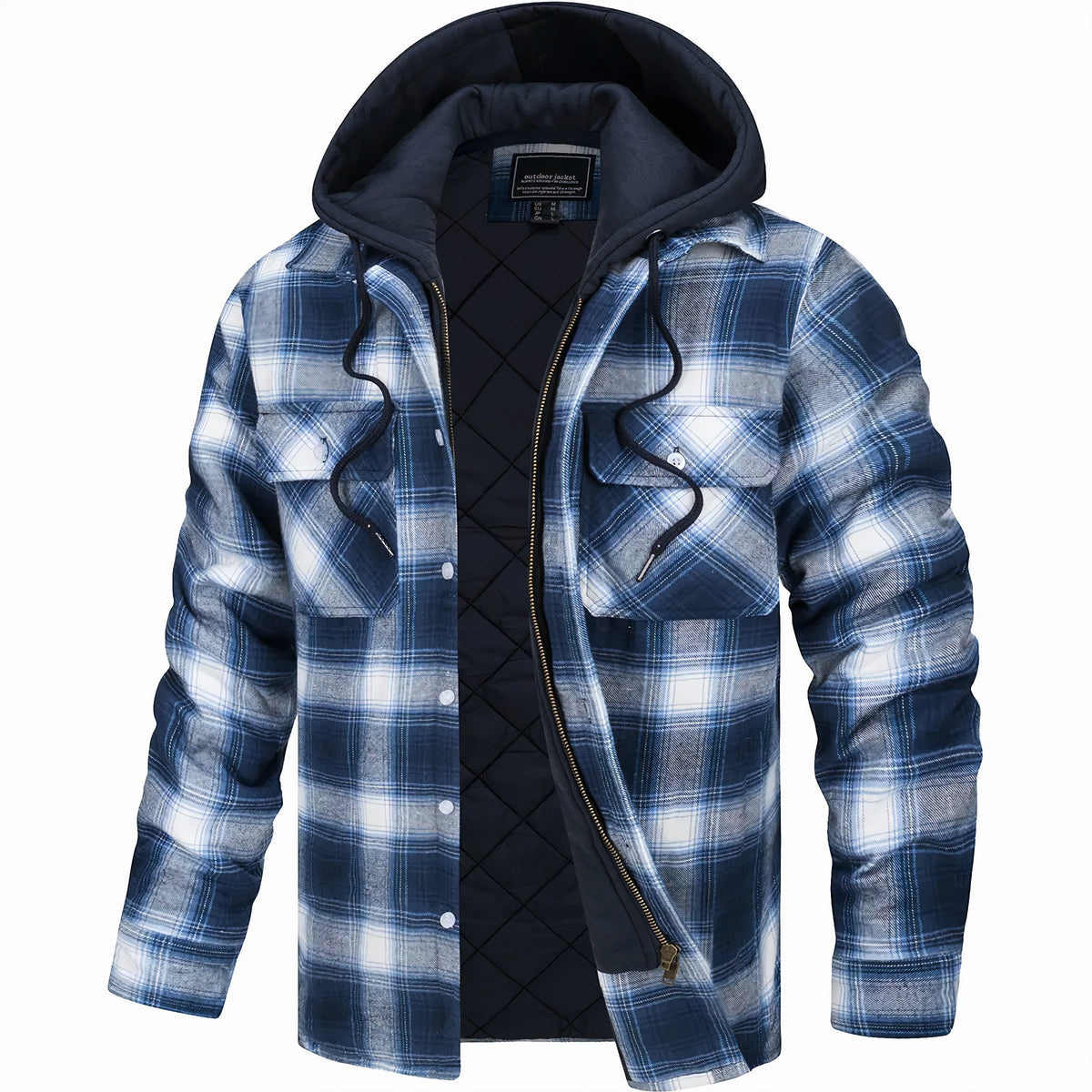 Karl | Chaqueta de cuadros con cremallera para Hombre