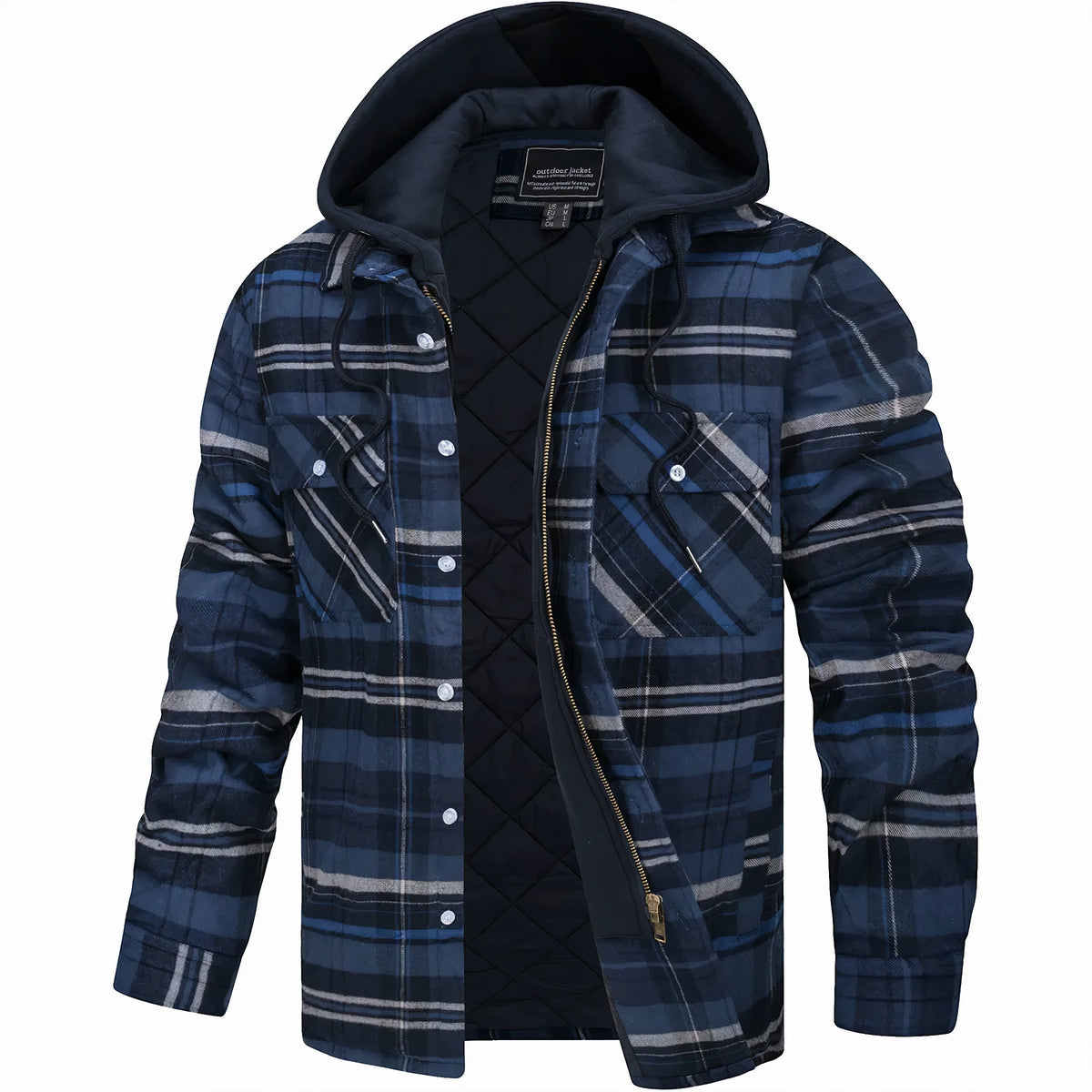 Karl | Chaqueta de cuadros con cremallera para Hombre