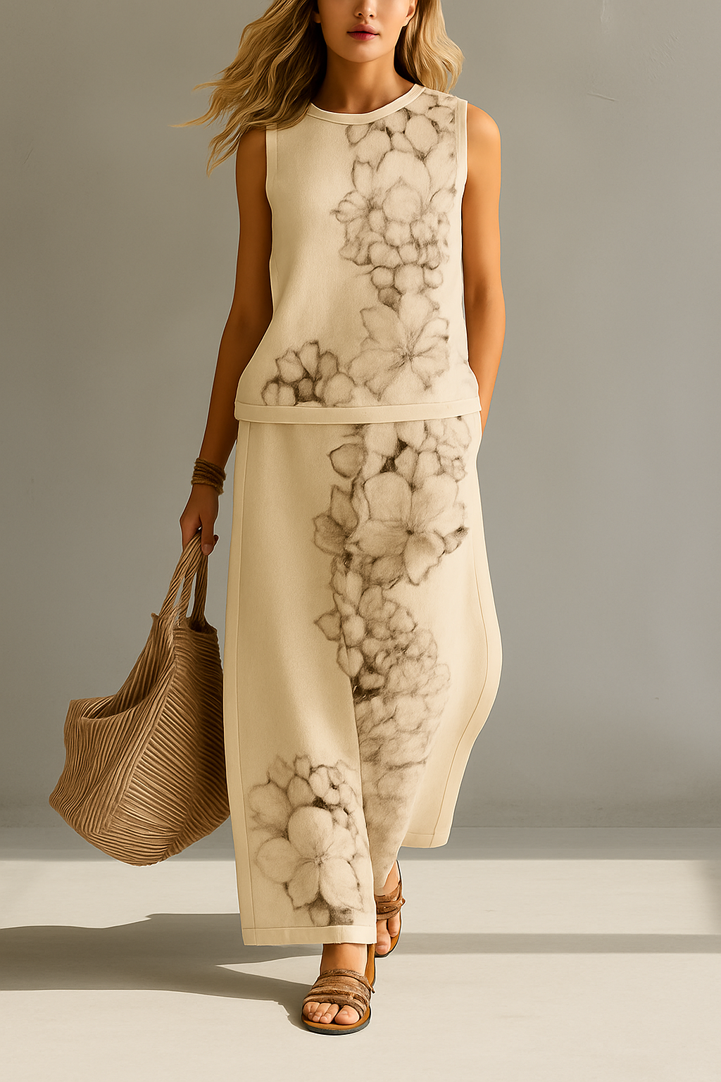 Rachele - Conjunto elegante moderno con estampado floral para Mujer