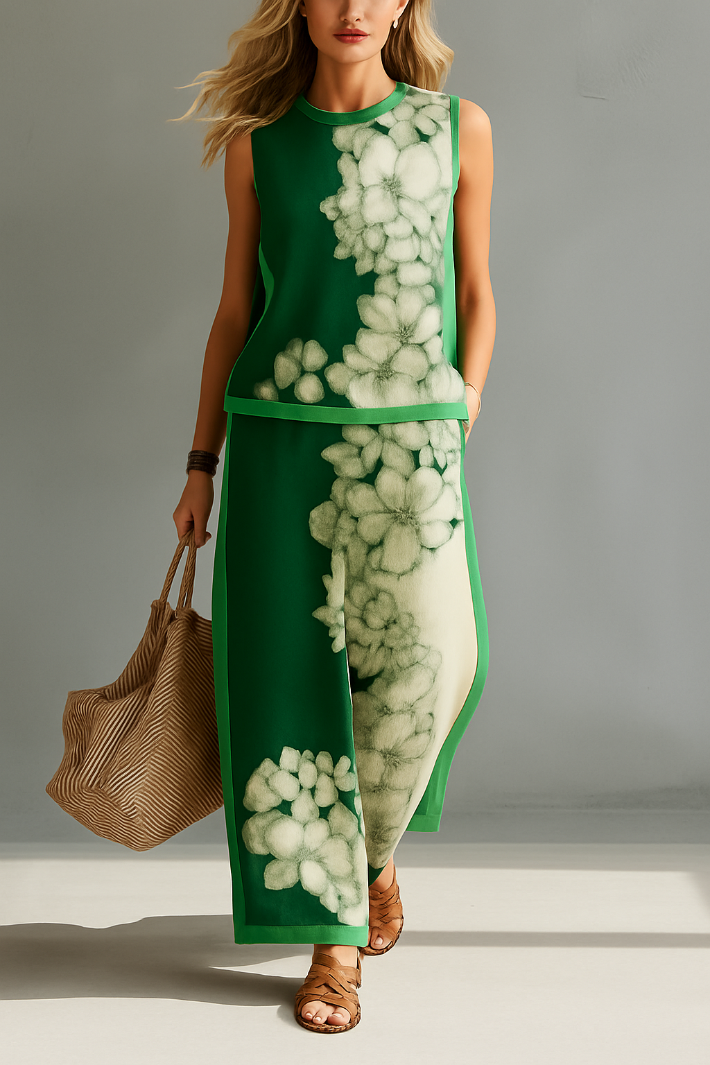 Rachele - Conjunto elegante moderno con estampado floral para Mujer