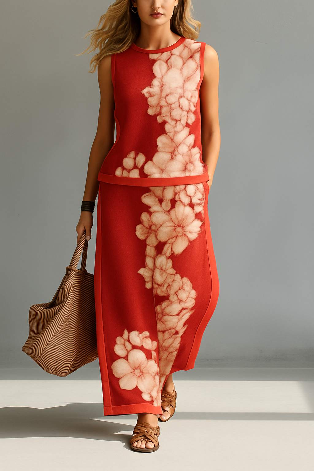 Rachele - Conjunto elegante moderno con estampado floral para Mujer