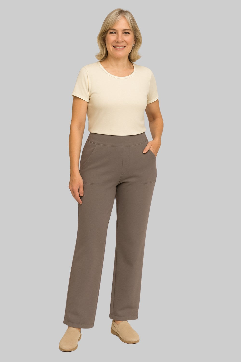 Calista | Pantalones elegantes en jersey suave