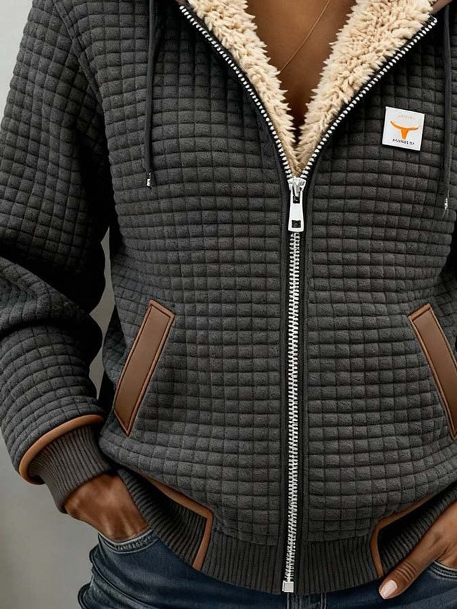 Sandra | Chaqueta con Capucha de Forro de Sherpa Acolchada para Mujer